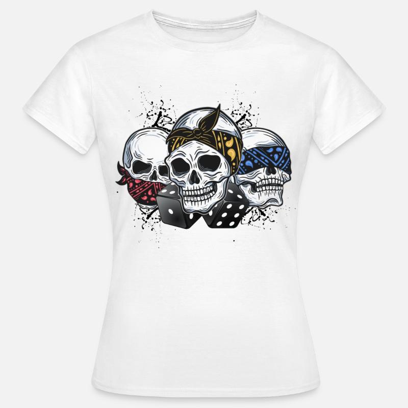 Teschi con la bandana! - Maglietta da donna - bianco