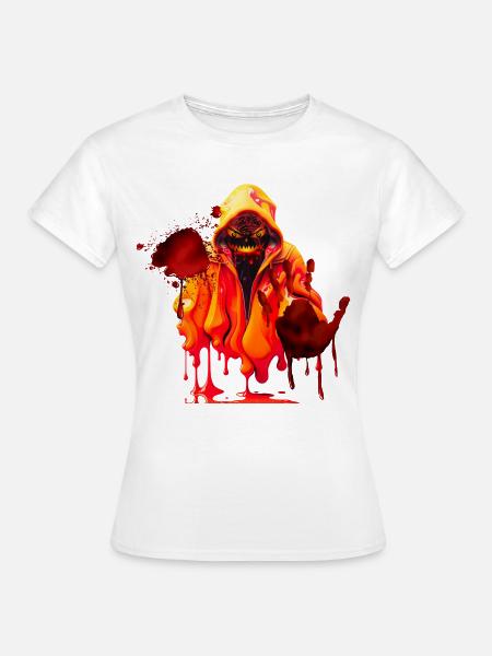 Horror Blutiges Gespenst - Frauen T-Shirt - Weiß