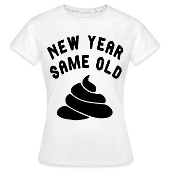 Chaque réveillon du Nouvel An, c’est le même... # - T-shirt Femme - blanc - Devant - AI Model Female 172 dark (172cm)