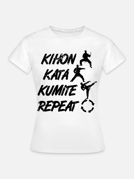 Karate Säulen - Frauen T-Shirt - Weiß