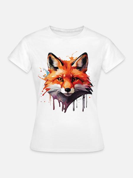 Niedlicher Fuchs - Frauen T-Shirt - Weiß