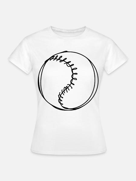 Baseball Ball - Frauen T-Shirt - Weiß