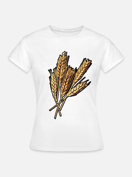 5 Weizen Ähren - Frauen T-Shirt - Weiß