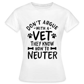 Blague drôle de vétérinaire - T-shirt Femme - blanc - Devant - AI Model Female 172 dark (172cm)