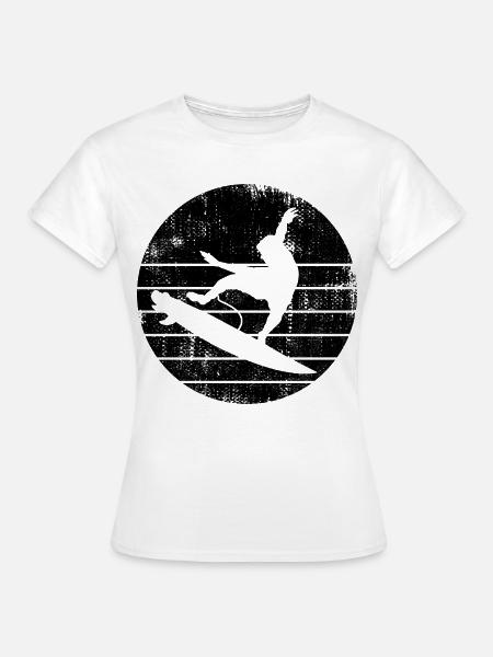 Surfen Skizze - Frauen T-Shirt - Weiß