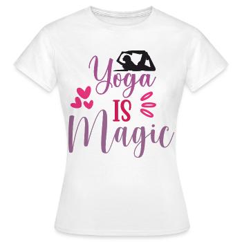 Yoga is Magic - Women's T-Shirt - white - Front - AI Model Female 172 dark (172cm)