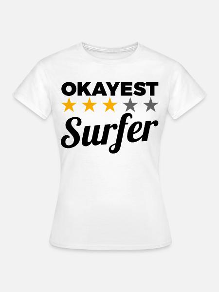 Durchschnittlicher Wellenreiter - Frauen T-Shirt - Weiß