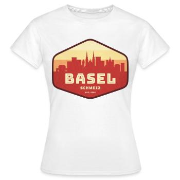 Basel, Switzerland - Women's T-Shirt - white - Front - AI Model Female 172 dark (172cm)