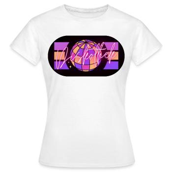 Disko - Frauen T-Shirt - Weiß - Vorne - AI Model Female 172 dark (172cm)