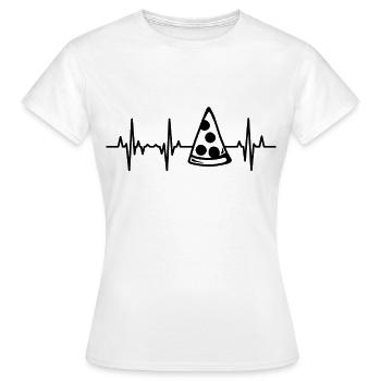 Pizza Pulsschlag - Frauen T-Shirt - Weiß - Vorne - AI Model Female 172 dark (172cm)
