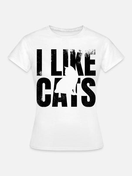 Katzenliebe - Frauen T-Shirt - Weiß