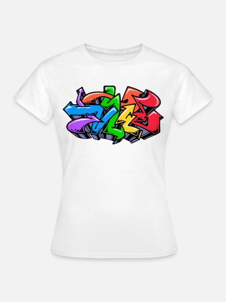 Graffiti Strassenkunst Wildstyle Illustration - Frauen T-Shirt - Weiß