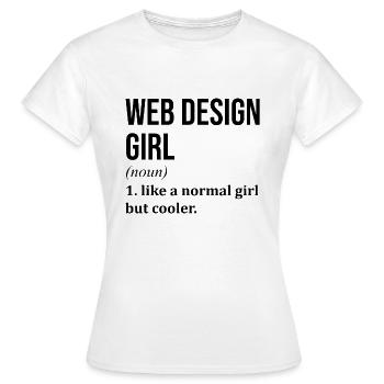 Web Design Web Design Web Design - Women's T-Shirt - white - Front - AI Model Female 172 dark (172cm)