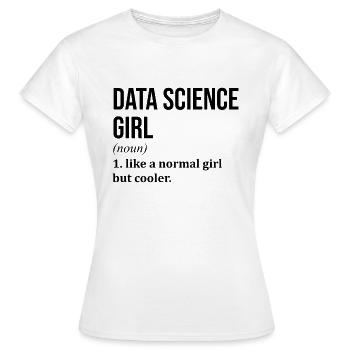 Science des données Science des données Science des données Science des données - T-shirt Femme - blanc - Devant - AI Model Female 172 dark (172cm)