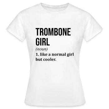 Trombone Trombone Trombone - T-shirt Femme - blanc - Devant - AI Model Female 172 dark (172cm)