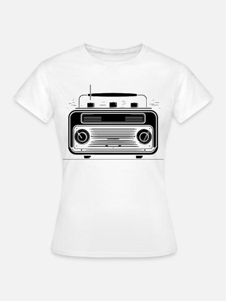 Oldschool Radio - Frauen T-Shirt - Weiß
