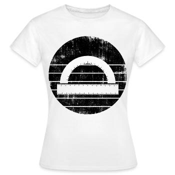 Protractor Ruler - Women's T-Shirt - white - Front - AI Model Female 172 dark (172cm)