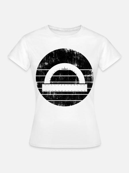 Winkelmesser Lineal - Frauen T-Shirt - Weiß
