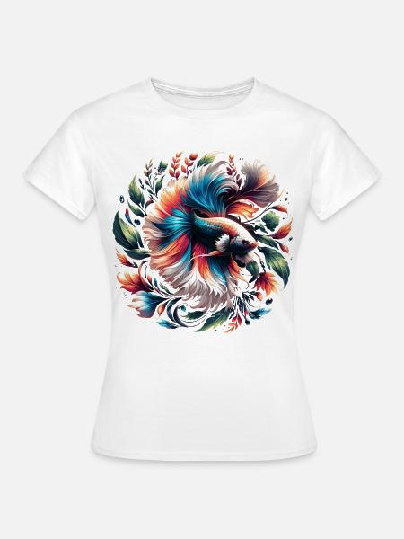 Siamesische Kampffisch, Betta splendens, Bettafan - Frauen T-Shirt - Weiß