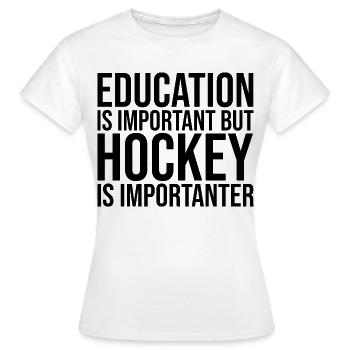 Hockey Hockey Hockey - T-shirt Femme - blanc - Devant - AI Model Female 172 dark (172cm)