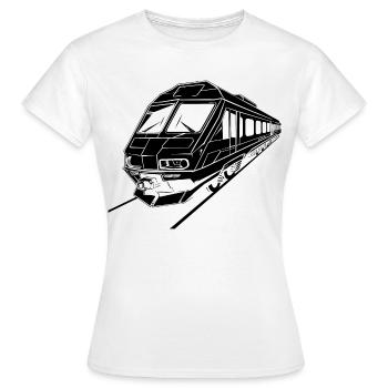 Zug Grafik - Frauen T-Shirt - Weiß - Vorne - AI Model Female 172 dark (172cm)