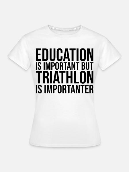 Triathlon-Triathlon-Triathlon - Frauen T-Shirt - Weiß