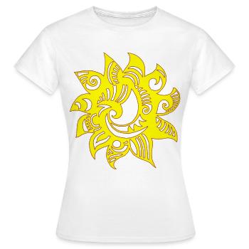 Strange yellow sun - Women's T-Shirt - white - Front - AI Model Female 172 dark (172cm)