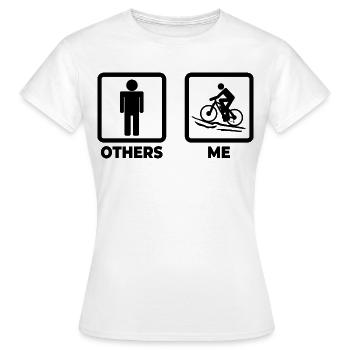 Drôle de vététiste - T-shirt Femme - blanc - Devant - AI Model Female 172 dark (172cm)