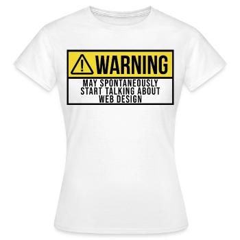 Web Design Web Design Web Design - Women's T-Shirt - white - Front - AI Model Female 172 dark (172cm)