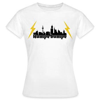 Humpe bumpe ffm skyline - Frauen T-Shirt - Weiß - Vorne - AI Model Female 172 dark (172cm)
