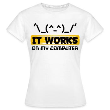 Coden Skripting Computerfreak Developer Statement - Frauen T-Shirt - Weiß - Vorne - AI Model Female 172 dark (172cm)