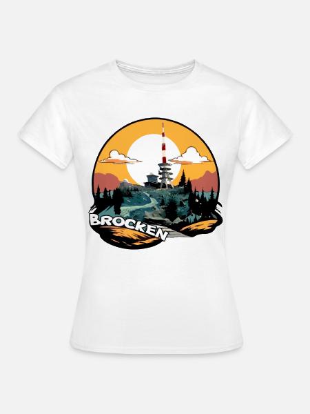 Brocken | Brocken im Harz | Brocken Sendeturm - Frauen T-Shirt - Weiß