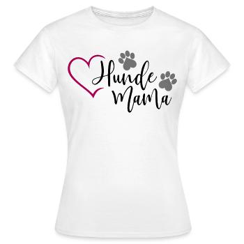 Hund Hunde Mama  - Frauen T-Shirt - Weiß - Vorne - AI Model Female 172 dark (172cm)