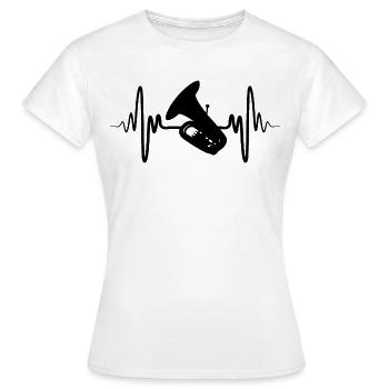 Battement de cœur du tuba - T-shirt Femme - blanc - Devant - AI Model Female 172 dark (172cm)