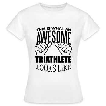 Triathlon Triathlon Triathlon - T-shirt Femme - blanc - Devant - AI Model Female 172 dark (172cm)