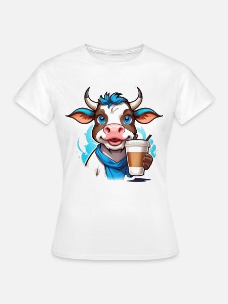 Coffee Cow - Frauen T-Shirt - Weiß