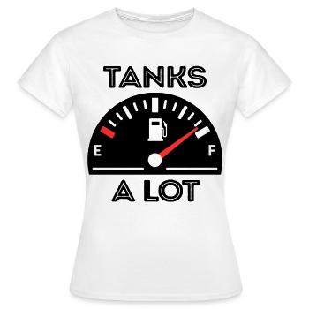 Energy Gasoline Statement Energy Storage Refueling - Women's T-Shirt - white - Front - AI Model Female 172 dark (172cm)