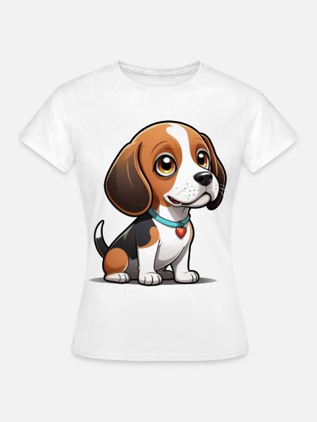 Beagle Heart Pup - Frauen T-Shirt - Weiß
