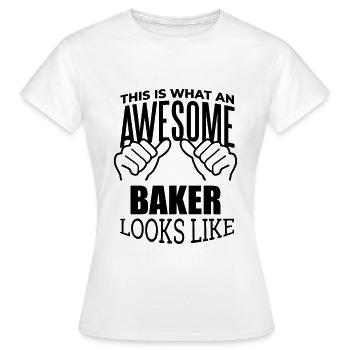 Baker Baker Baker - Women's T-Shirt - white - Front - AI Model Female 172 dark (172cm)