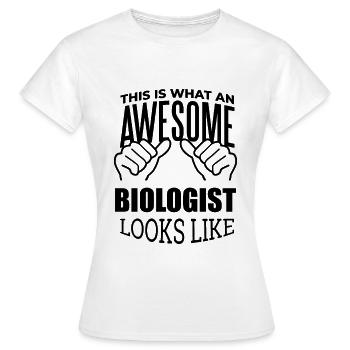 Biologiste Biologiste Biologiste - T-shirt Femme - blanc - Devant - AI Model Female 172 dark (172cm)