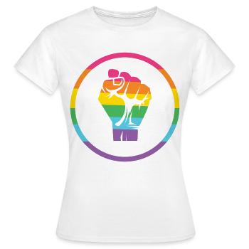 Mois de la fierté LGBTQ - Fierté ! - T-shirt Femme - blanc - Devant - AI Model Female 172 dark (172cm)