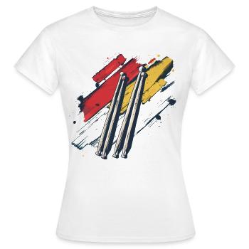 Drumsticks Graphic - Women's T-Shirt - white - Front - AI Model Female 172 dark (172cm)