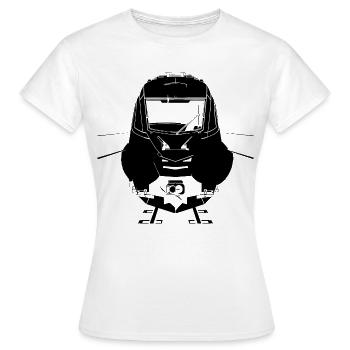 Chemin de fer - T-shirt Femme - blanc - Devant - AI Model Female 172 dark (172cm)