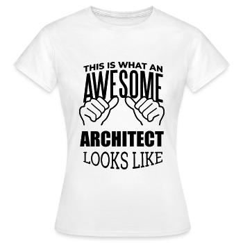 Architecte Architecte Architecte - T-shirt Femme - blanc - Devant - AI Model Female 172 dark (172cm)