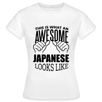 Japan Japan Japan - Women's T-Shirt - white - Front - AI Model Female 172 dark (172cm)