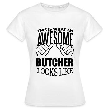 Boucher Boucher Boucher - T-shirt Femme - blanc - Devant - AI Model Female 172 dark (172cm)