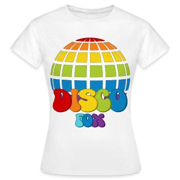 Disco Fox Boule Disco Groovy Discothèque Discofox - T-shirt Femme - blanc - Devant - AI Model Female 172 dark (172cm)