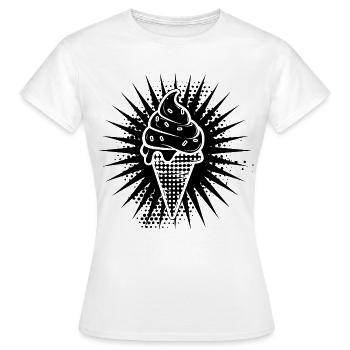 Cornet de crème glacée - T-shirt Femme - blanc - Devant - AI Model Female 172 dark (172cm)