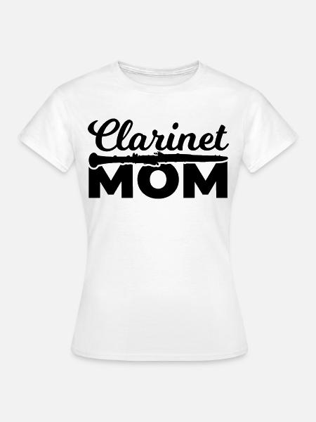 Klarinettenspieler Mutter - Frauen T-Shirt - Weiß