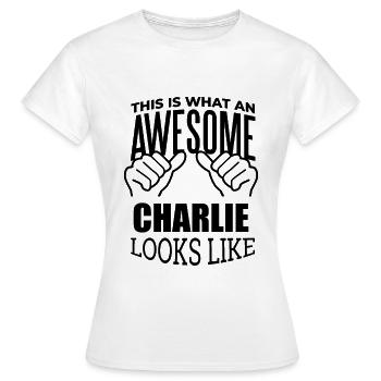 Charlie Charlie Charlie - Frauen T-Shirt - Weiß - Vorne - AI Model Female 172 dark (172cm)